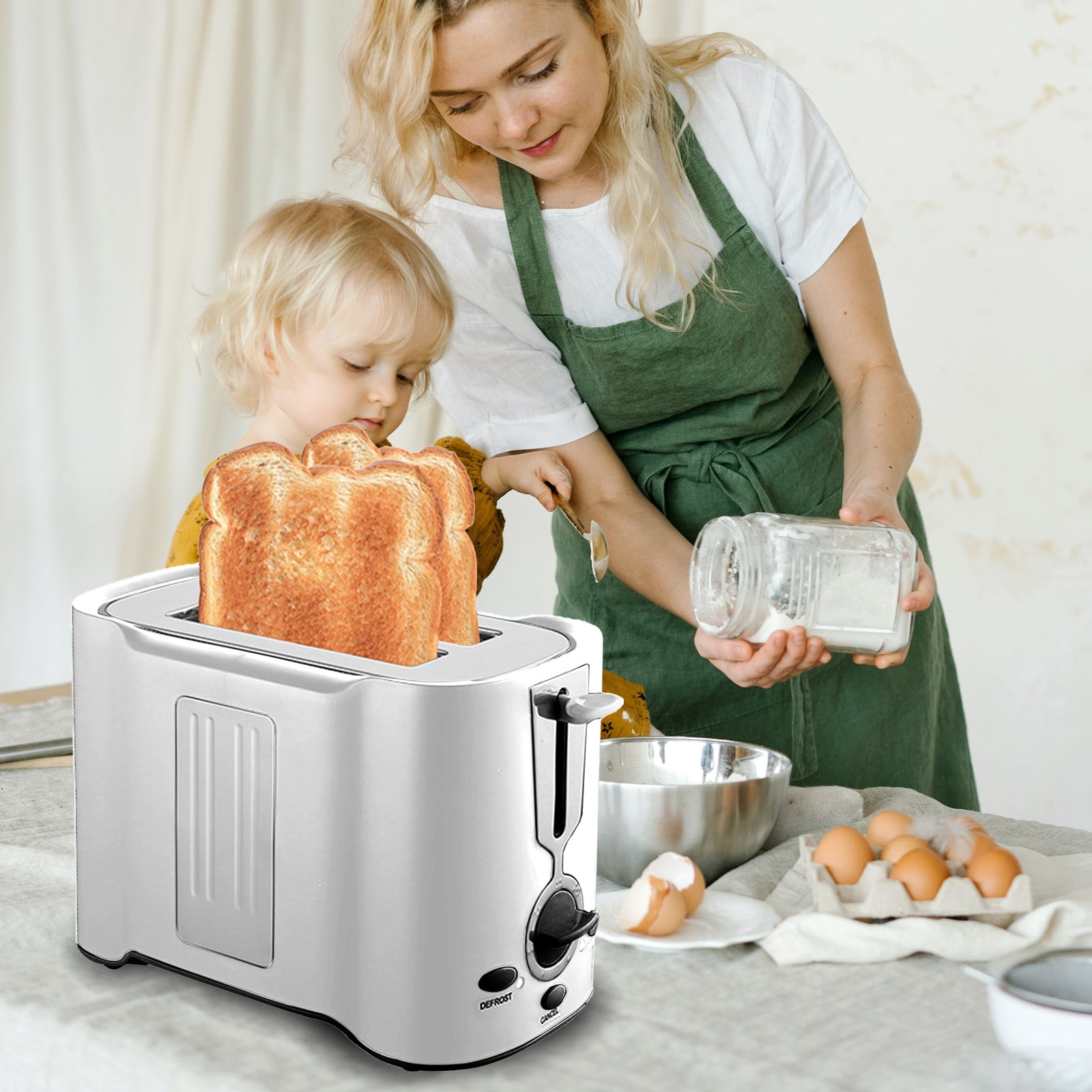 CFXNMZGR Bread Machine Sandwich Breakfast Machine Household Small Bread  Machine Xiduoshi Mini Bread Machine