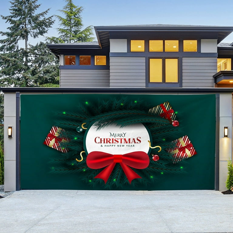 CFXNMZGR Christmas Garage Door Tapestry Festive Decoration for Indoor Outdoor Various Sizes Walmart