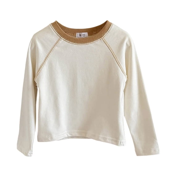 CFXNMZGR Crop Top for Girls Casual Tops for Girl Girl's Sportstyle Long Sleeve T shirt (White,7-8 Years)