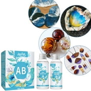 CFXNMZGR Diy Silicone Mould Diy Making Glue Resin All Quick-Drying A Materials Transparent Glue Epoxy Hard Glue And B 25Ml+25Ml Home Diy