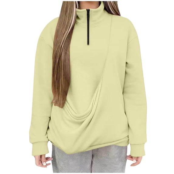 CFXNMZGR Dog Pouch Hoodie for Women Kangaroo Pocket Cat Pouch Sweatshirts Pet Carrier Lightweight Pullover Tops (Light Yellow,XXXL)