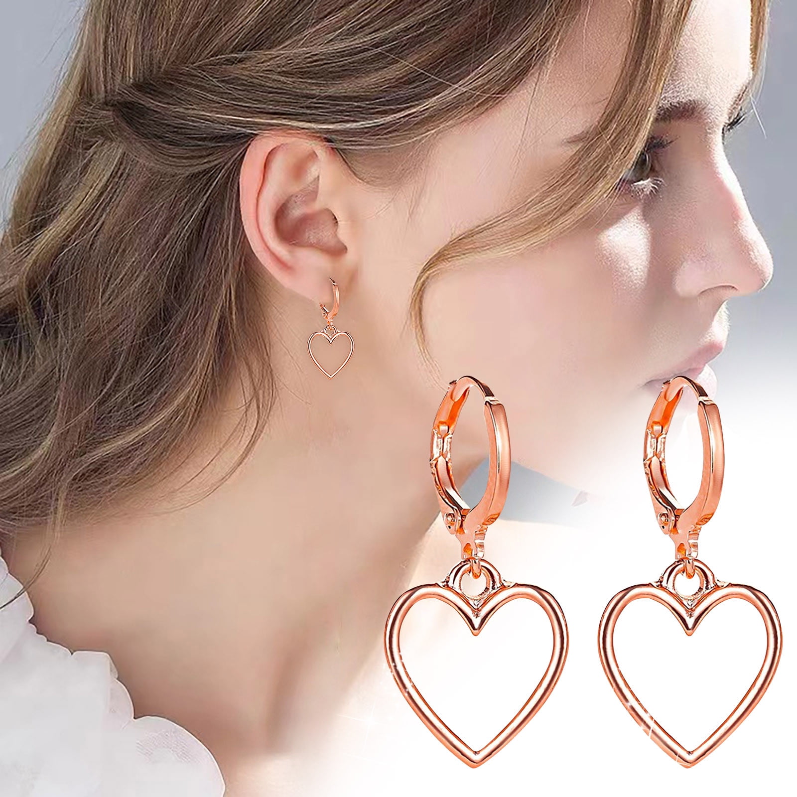 Heart earrings shop for women