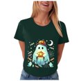 thumbnail image 1 of CFXNMZGR Ghost T Shirt Plus Size Halloween Shirts for Women Pumpkin Graphic Tshirt Fall Casual Short Sleeve Tee Tops (Dark Green,L), 1 of 6