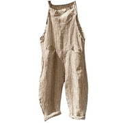 CFXNMZGR Jumpsuits for Women Fashion Bib Pants Overalls Baggy Rompers Jumpsuits with Pockets Casual Loose Bib Overall on Clearance