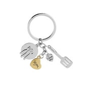 CFXNMZGR Keychains For Women Heart Kitchenware Kitchen Mother'S Love Gadget You Chef Day I Gift Keychain Love Keychains