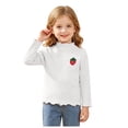 thumbnail image 1 of CFXNMZGR Kids Tops Girls Girls Tops Girl's Graphic Print Long Sleeve T Shirt Fall Tee Top (White,6-12 Months), 1 of 6