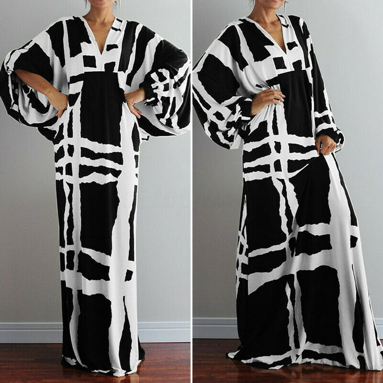 Check V Neck Long Sleeve Dresses Check V Neck Long Sleeve Dresses