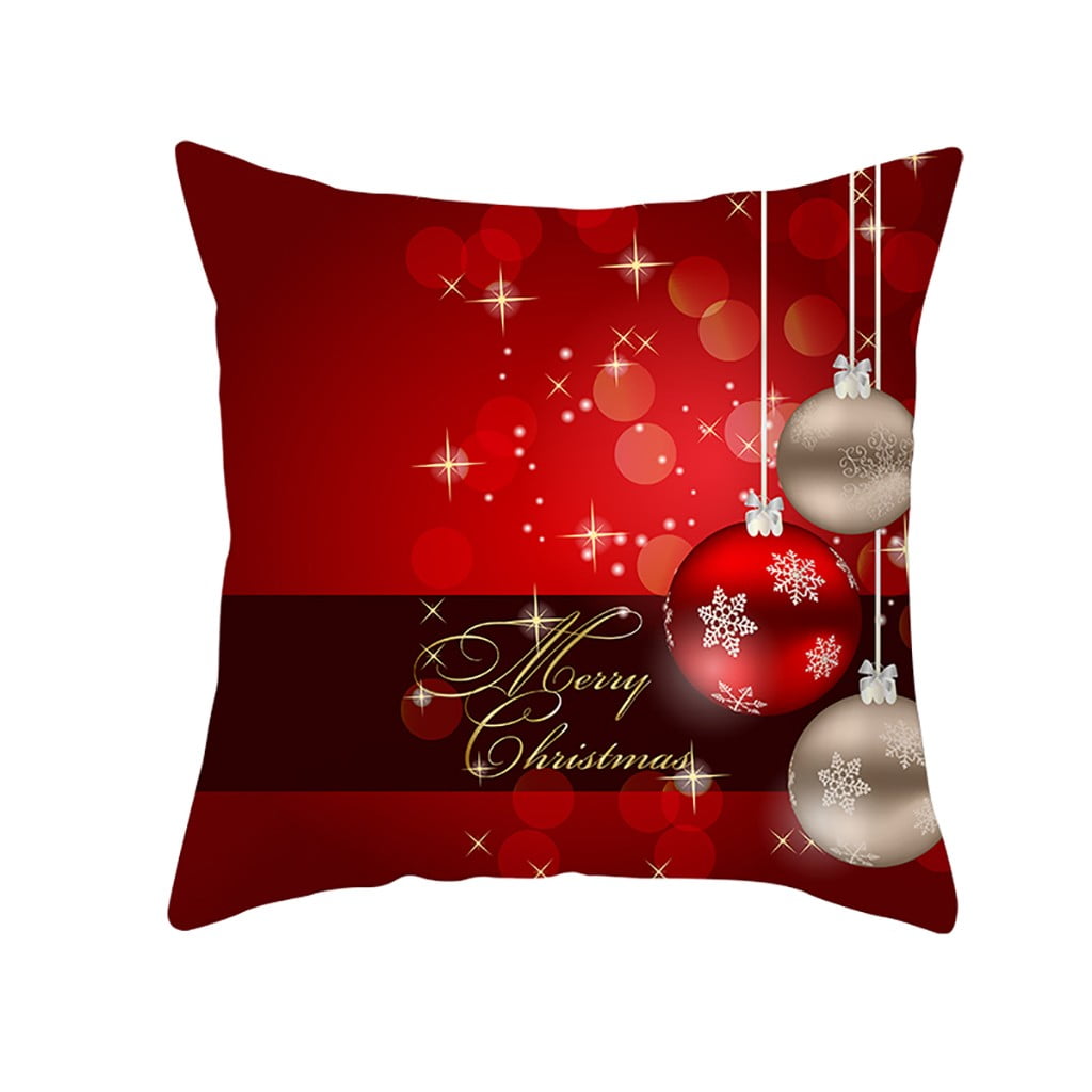 CFXNMZGR Pillow Case New Christmas Pillow Case Red Cushion Cover Xmas