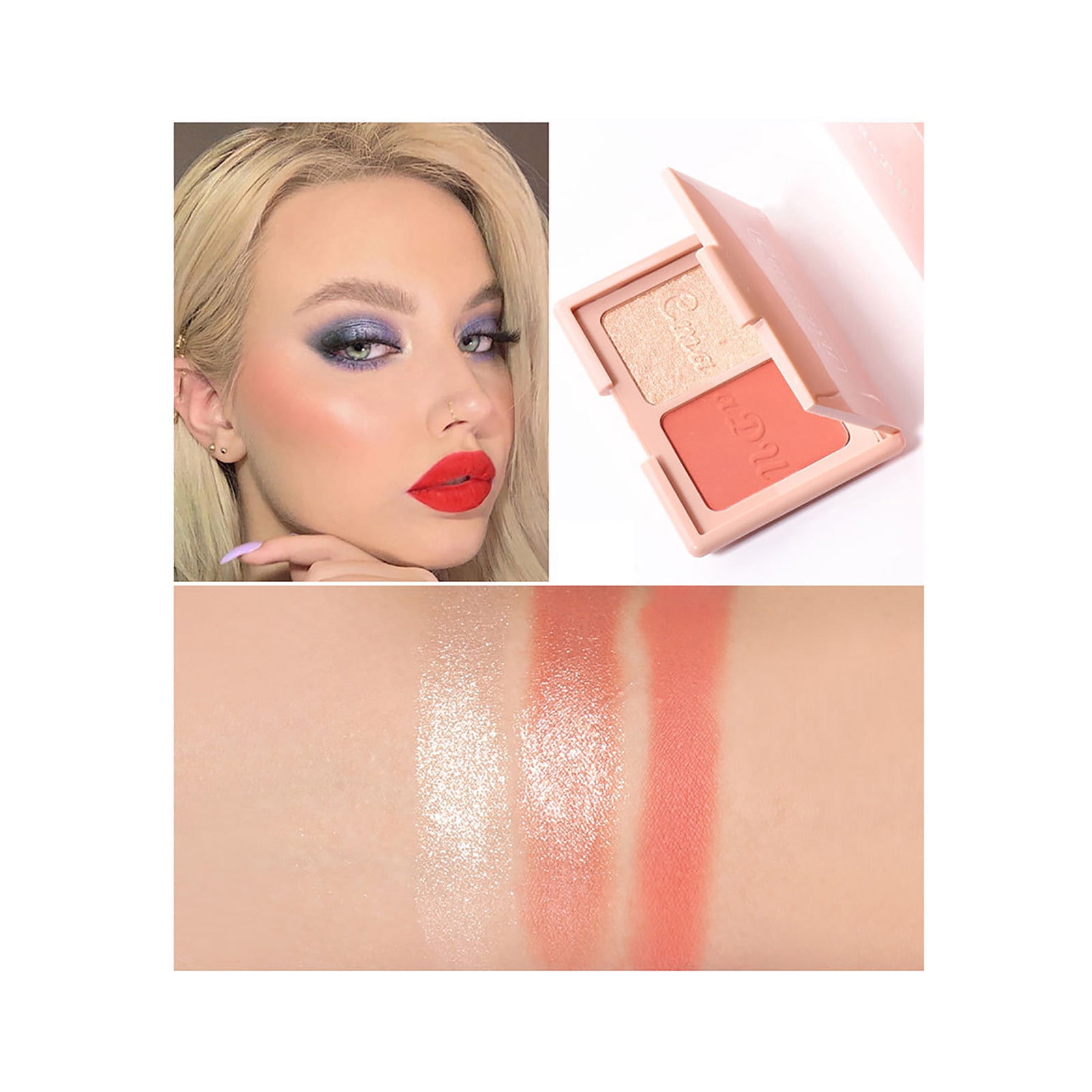 CFXNMZGR Pro Beauty Tools High Light Blushs Makeup Palettes Powder Red