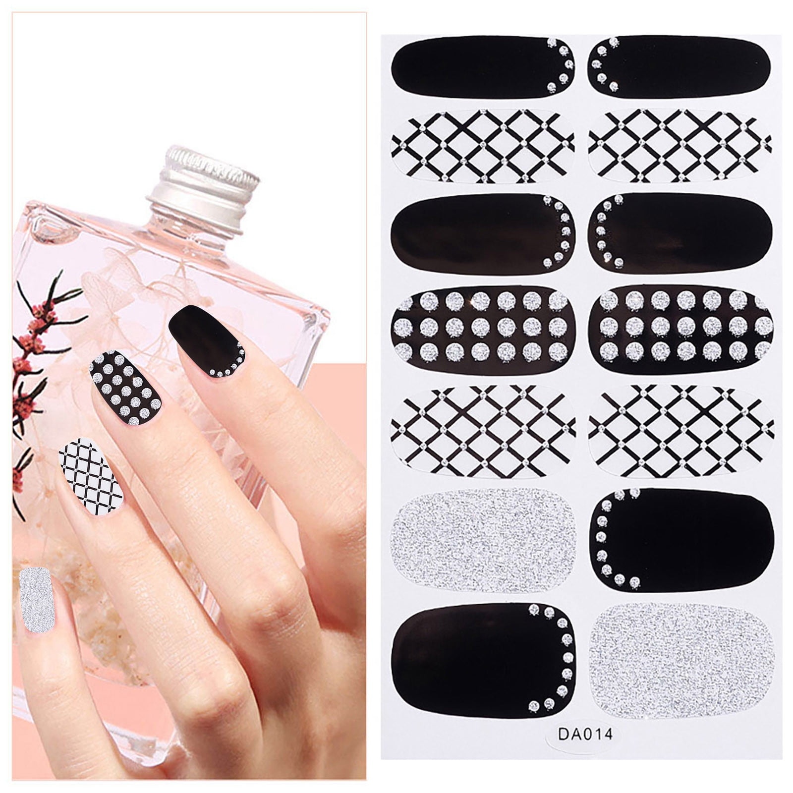 Semi-Cured Gel Nail Wraps Simple Colorful Adhesive Waterproof Full Cover  Long Lasting Gel Nail Stickers Harden In UV Lamp Need - AliExpress