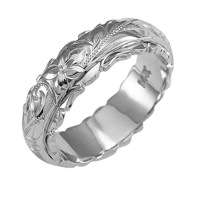 CFXNMZGR Rings for Women Elegant Flower 925 Silver for Wedding Rings ...