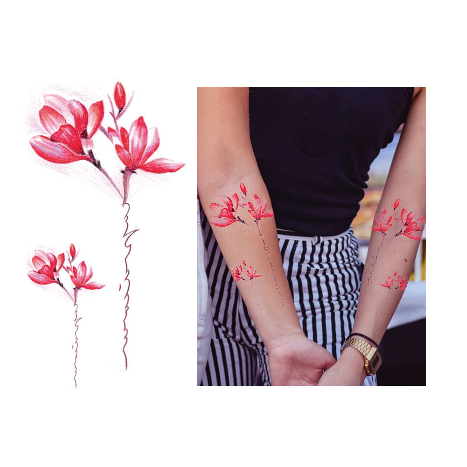 Lotus Flower Collarbone Tattoo - Temu