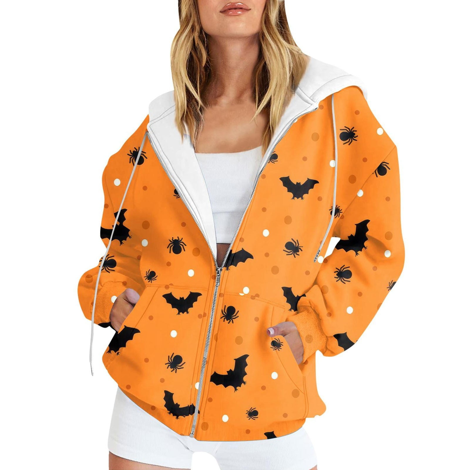 CFXNMZGR Winter Coats for Women Plus Size Coats Women's Halloween Bat