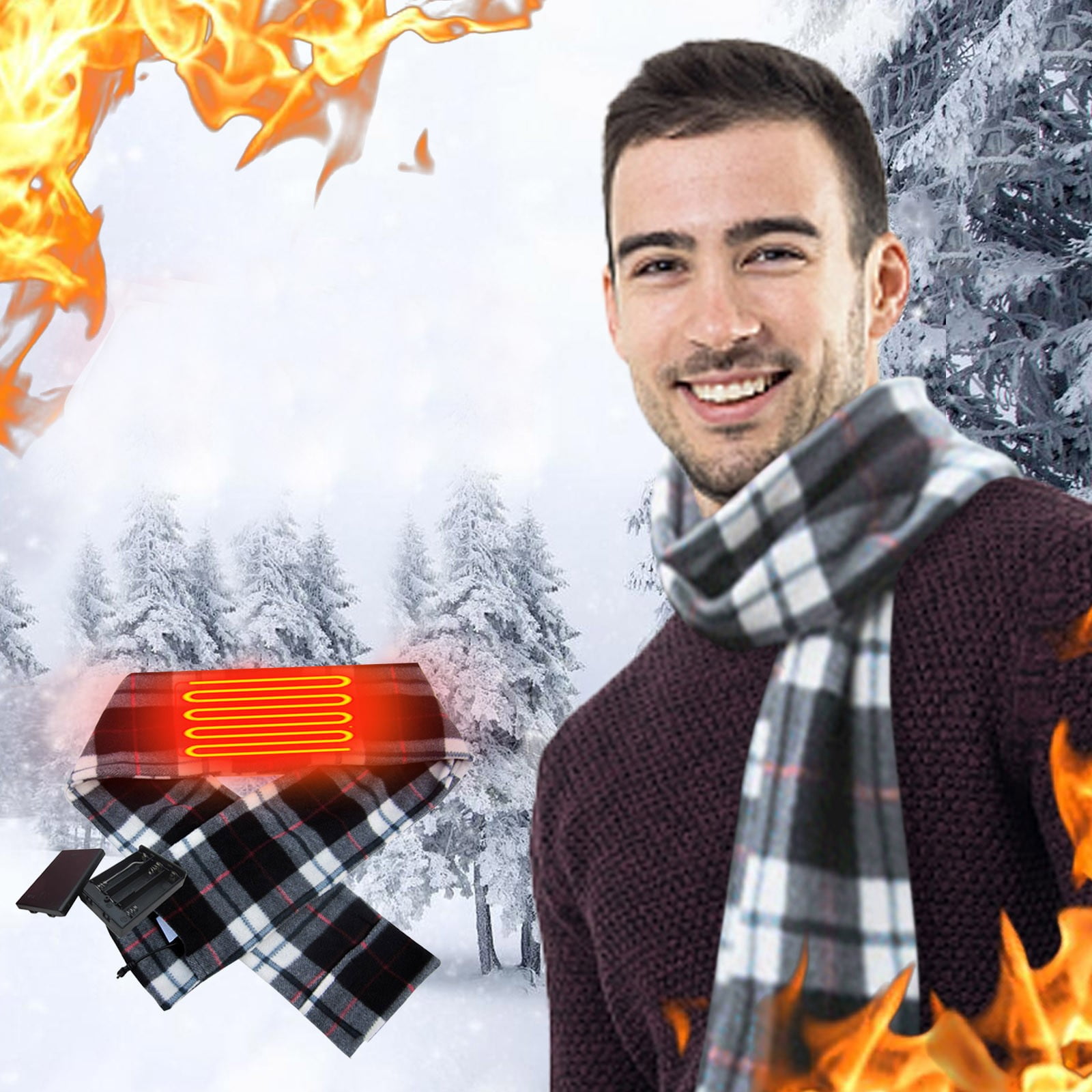 CFXNMZGR Winter Electric Heating Scarf Heating Scarf Export Heating