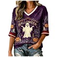 thumbnail image 1 of CFXNMZGR Womens Fall Clothes Halloween Shirts Womens Witch Tshirts They Missed One Shirt Spooky Tee Tops (Dark Purple,4XL), 1 of 7