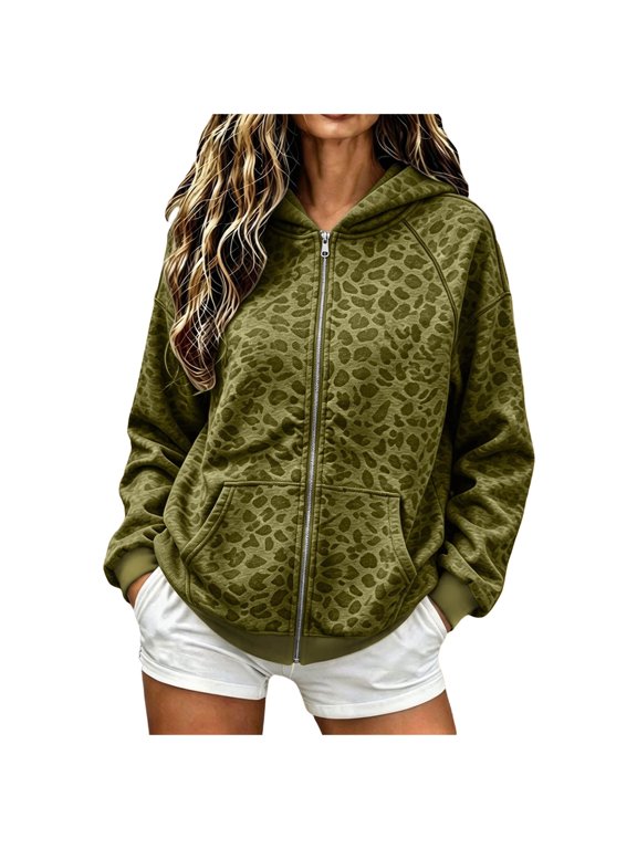 Womens Light Weight Zip Up Hoodies Womens Slim Fit Zip Up Hoodie Long Sleeve Thin Jacket Full Zip Sweatshirt with Plus Size (Green,XL)