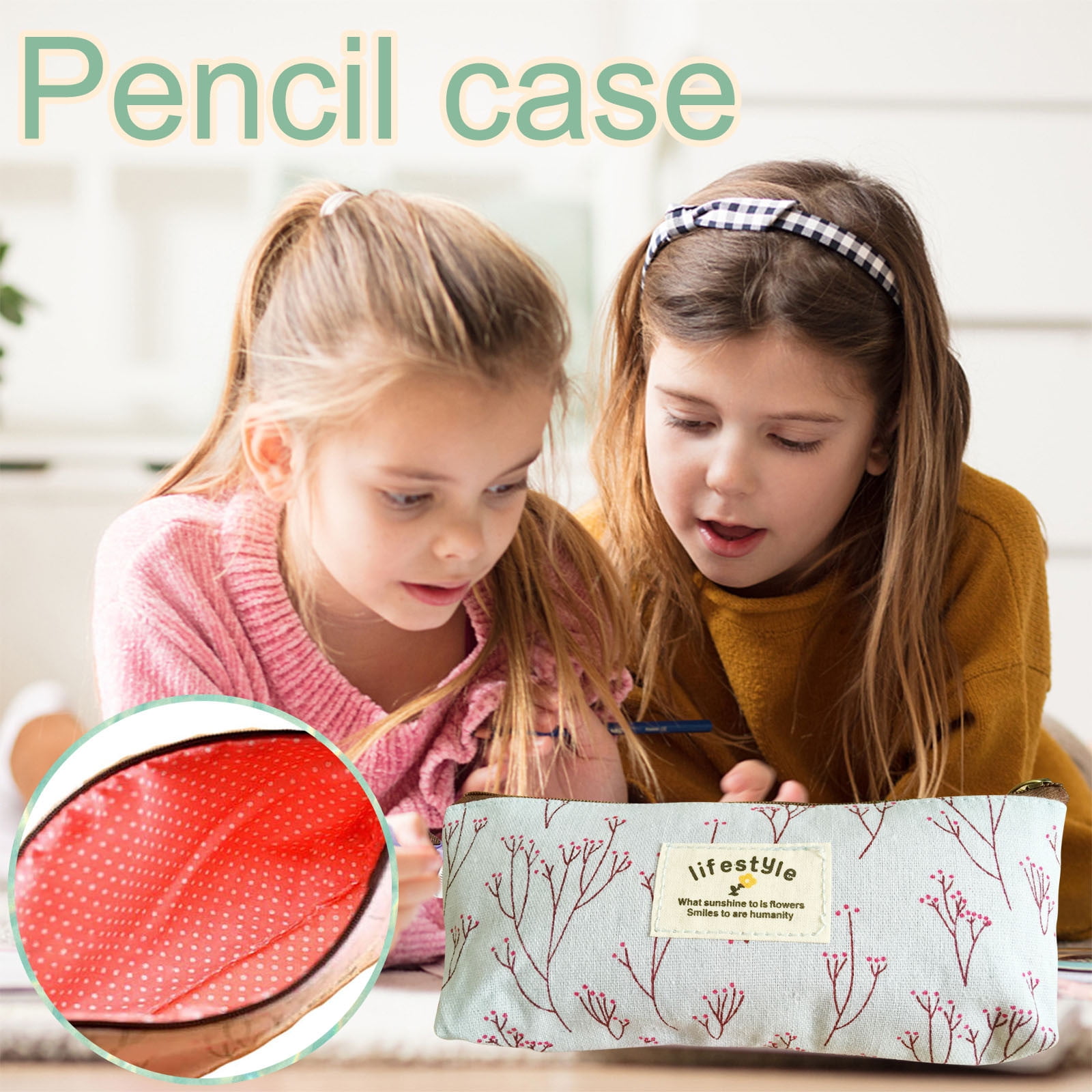 CFXNMZGR Writing Utensils Stationery Bag Cartoon Pencil Bag Brush Wrap