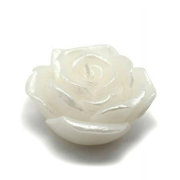 CFZ-067-0 3 in. Rose Floating Candles, White - 12 Piece per Box