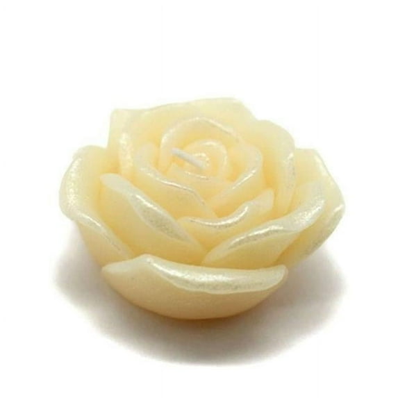 CFZ-071-0 3 in. Rose Floating Candles, Ivory - 12 Piece per Box