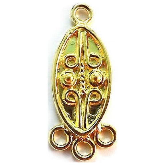 CG-338 18K Gold Overlay Connector With 3 Holes