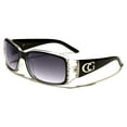 thumbnail image 1 of CG Eyewear Rhinestone Studded Narrow Rectangular Fashion Sunglasses UV Protect, Black, Medium, 1 of 1