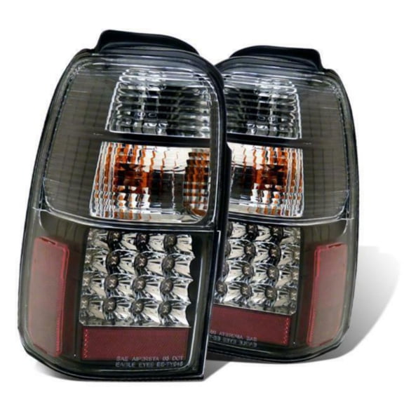 CG For 2001-2002 4Runner Sport Utility JDM Style Black Clear LED Tail Lights Set