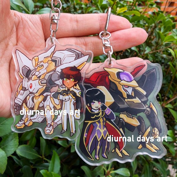 CG Suzaku Lelouch Lancelot Shinkiro Mecha Acrylic Keychains (1 keychain)