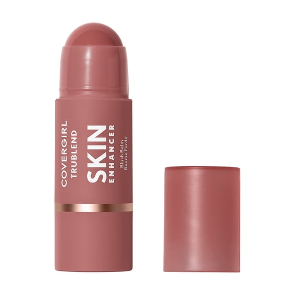 COVERGIRL TruBlend Skin Enhancer Blush Balm, Sleepy Mauve 250, Dewy Glow Buildable Blush with Jojoba Oil, Raspberry & Pomegranate Extracts, 6g