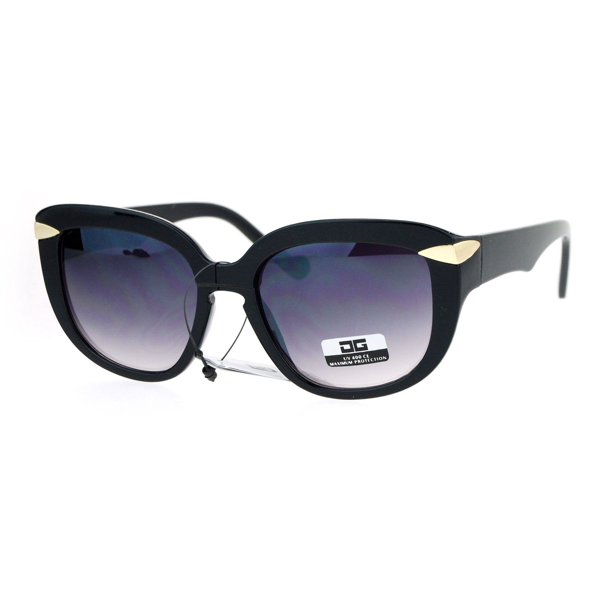 Plastic Butterfly Sunglasses with UV Protection Amazon.com: Color Mirror Plastic Side Shield Oversized  main image 4