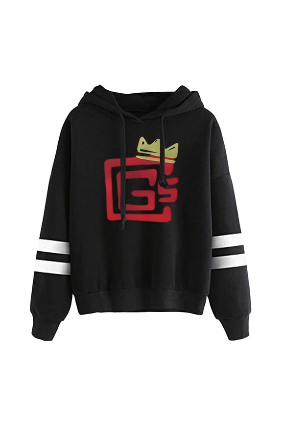 CG5 Lonely King Logo Pullover Hoodies Pocketless Parallel Bars Sleeve Streetwear Sweatshirts