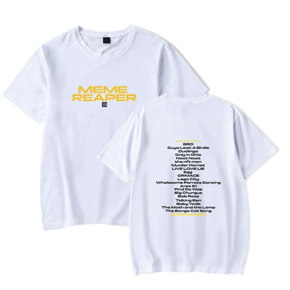 CG5 Meme Reaper New StyleFashion printed round neck Summer T-shirt casual unisex top