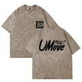 thumbnail image 1 of CG5 Merch Project U Move Washed Cotton T-shirt Unisex Stylish Round Neck Short-sleeved Top, 1 of 2