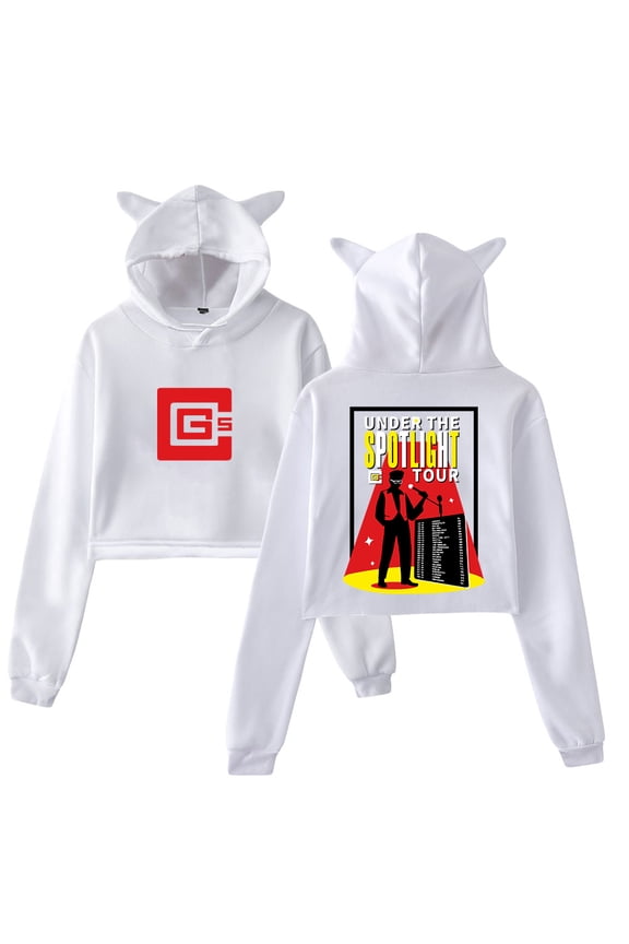 CG5 Merch Under The Spotlight Tour 2025 Streetwear Cat Ears Hoodie Long Sleeve Women Crop Top