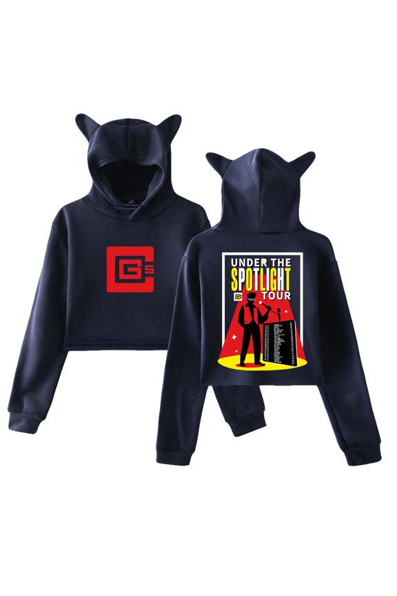 CG5 Merch Under The Spotlight Tour 2025 Streetwear Cat Ears Hoodie Long Sleeve Women Crop Top