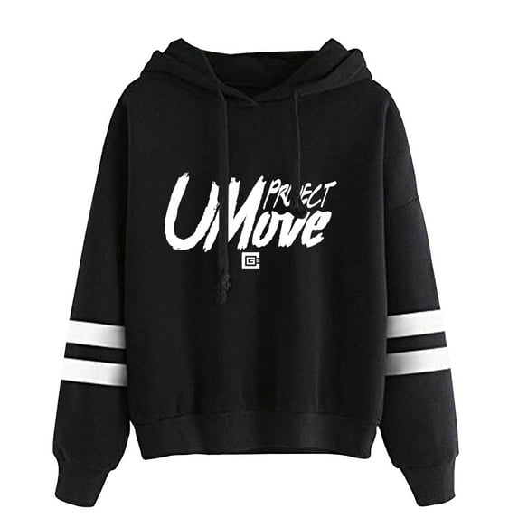 CG5 Project UMove Pullover Hoodie Pocketless Long Sleeve Sweatshirt Casual Streetwear Clothes