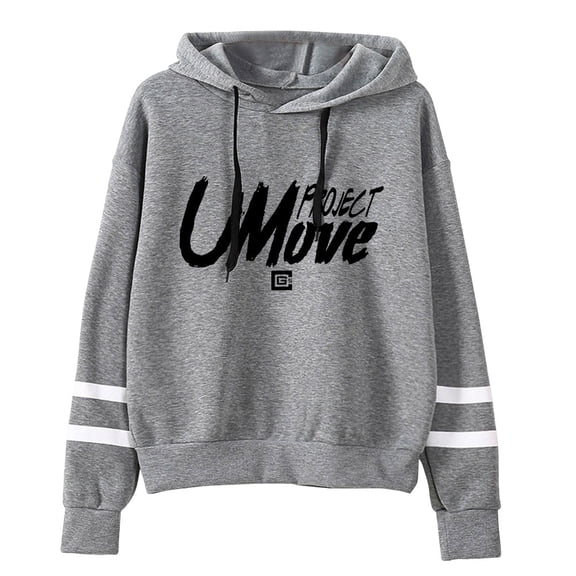 CG5 Project UMove Pullover Hoodie Pocketless Long Sleeve Sweatshirt Casual Streetwear Clothes