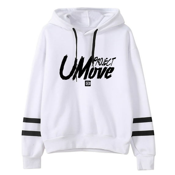CG5 Project UMove Pullover Hoodie Pocketless Long Sleeve Sweatshirt Casual Streetwear Clothes