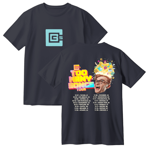 CG5 Too Many Songs Tour Cotton T-shirt Women Men Short Sleeve Crewneck Fashion Tee
