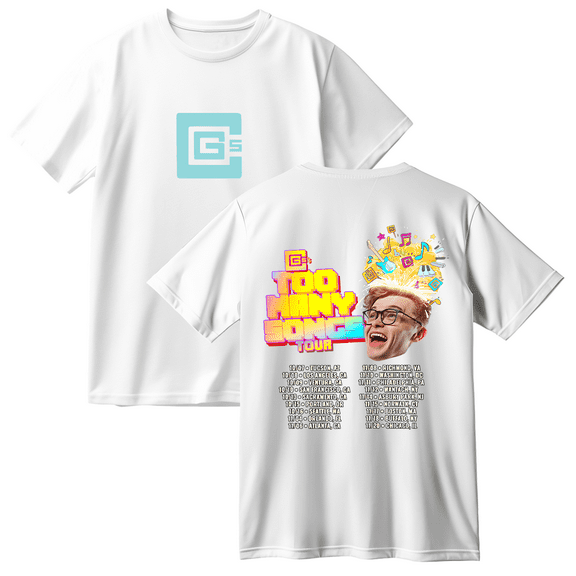 CG5 Too Many Songs Tour Cotton T-shirt Women Men Short Sleeve Crewneck Fashion Tee