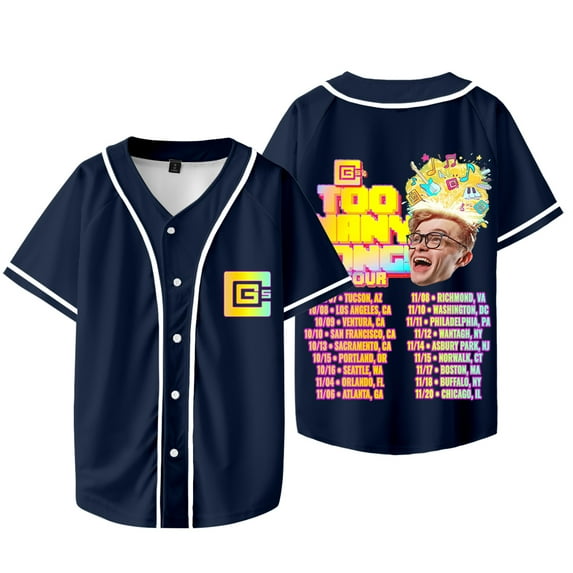 CG5 Too Many Songs Tour Merch Baseball Jacket Cosplay Unisex V-neck Short Sleeve T-Shirts
