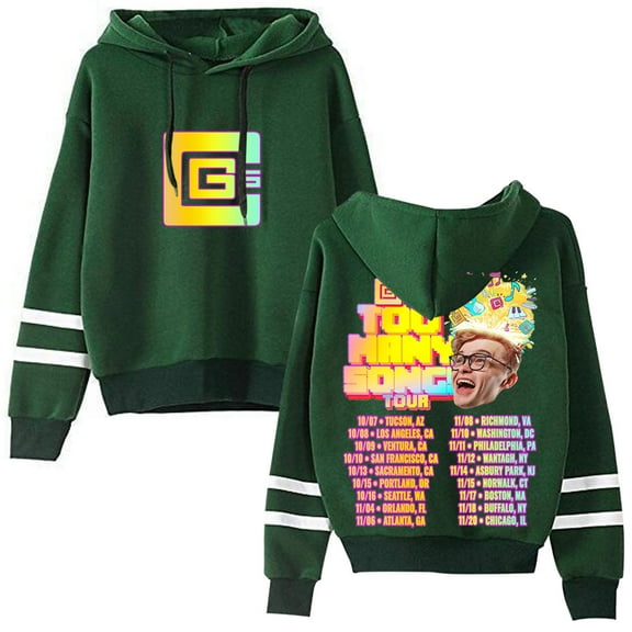 CG5 Too Many Songs Tour Merch Hoodies Pocketless Parallel Bars Sleeve Streetwear