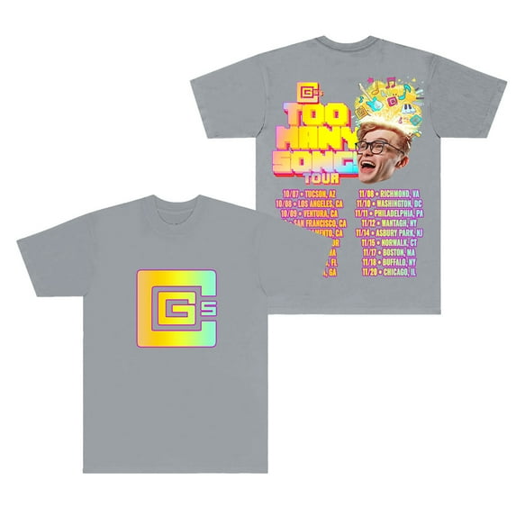 CG5 Too Many Songs Tour Merch T-Shirts Crewneck Tops Women Men Fashion Short Sleeve Tee