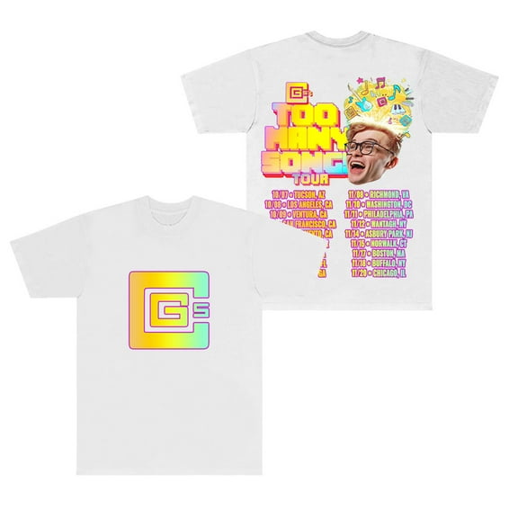 CG5 Too Many Songs Tour Merch T-Shirts Crewneck Tops Women Men Fashion Short Sleeve Tee