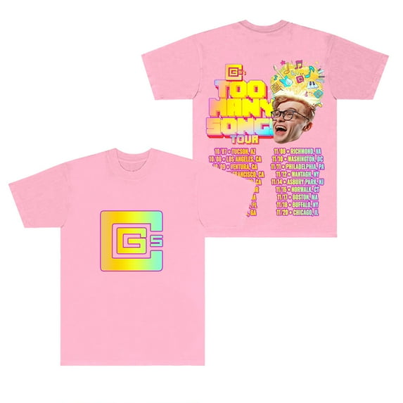 CG5 Too Many Songs Tour Merch T-Shirts Crewneck Tops Women Men Fashion Short Sleeve Tee