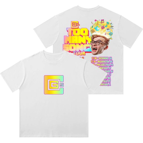 CG5 Too Many Songs Tour Merch Vintage Wash T-Shirts Women Men Cotton Short Sleeve Tee