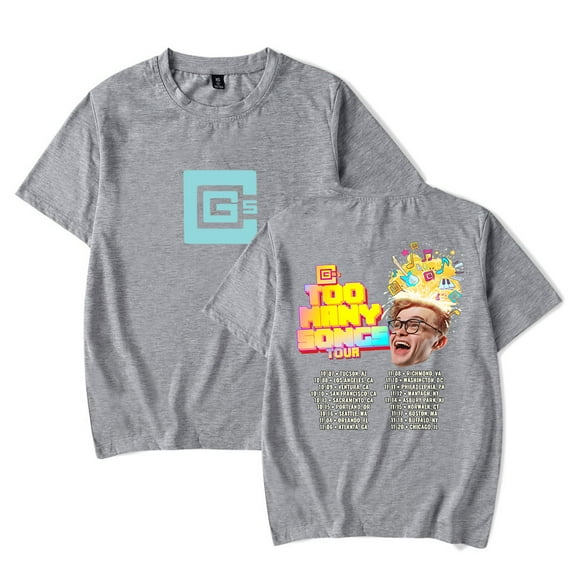 CG5 Too Many Songs Tour Tee Unisex Round Neck Short Sleeve T-shirt Casual Streetwear Tops