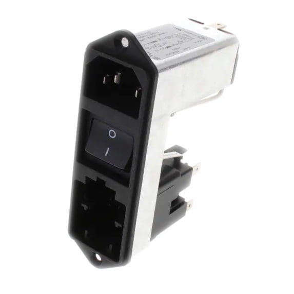 CGA0.6101.151 Power Entry Connector Receptacle, Male Blades Module IEC 320-C14 Panel Mount, Flange