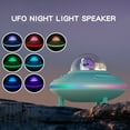 thumbnail image 1 of CGBCFO Colorful UFO Bluetooth Portable Wireless Speaker with LED Lights, Water-Resistant, Rubberized Casing, Blue, 1 of 11
