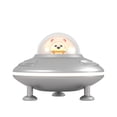 thumbnail image 1 of CGBCFO UFO-Shaped Bluetooth Speaker with LED Nightlight, Silver, 1 of 7
