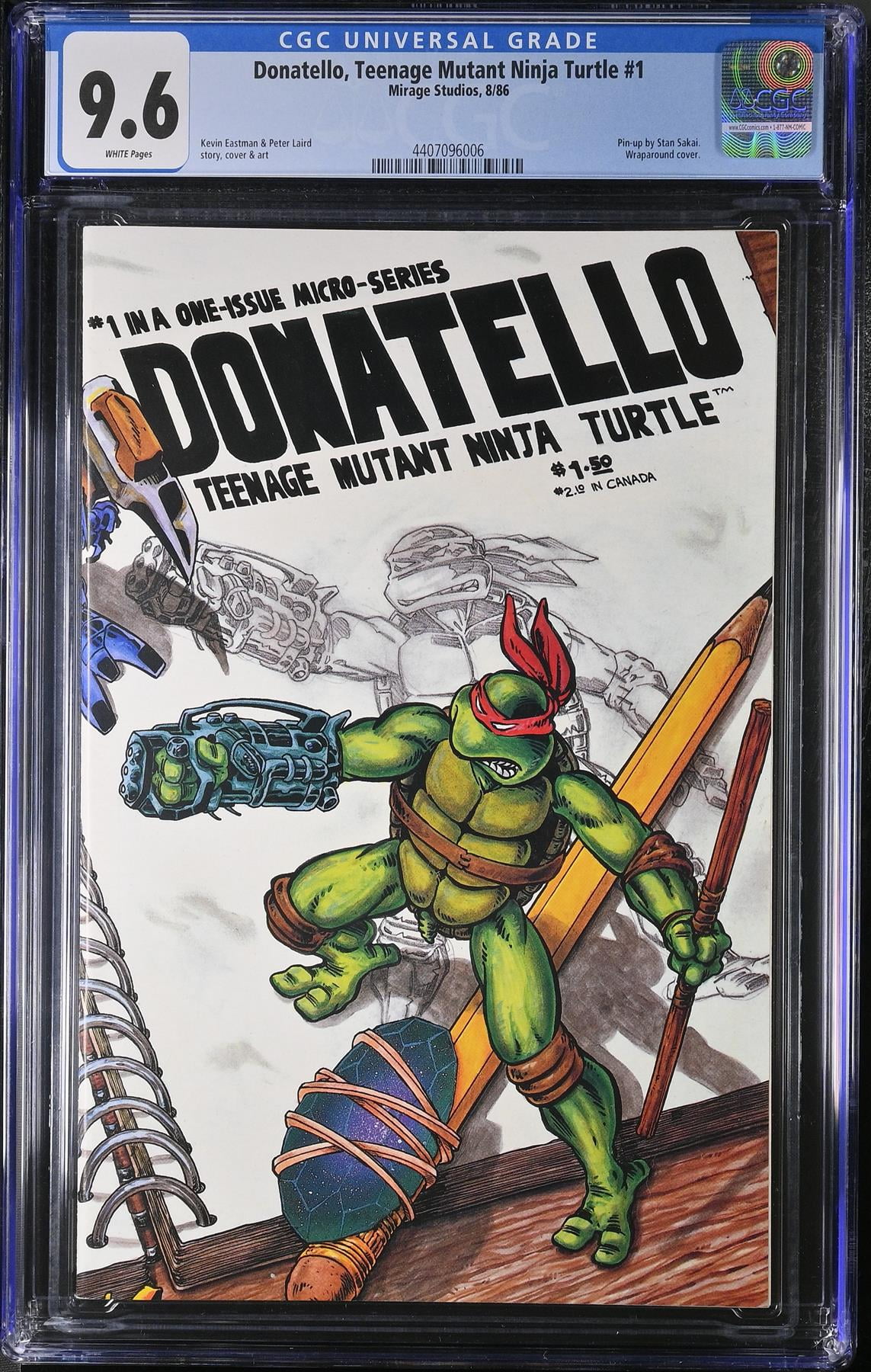 CGC Donatello TMNT #1 Mirage Studios 1986 CGC 9.6 